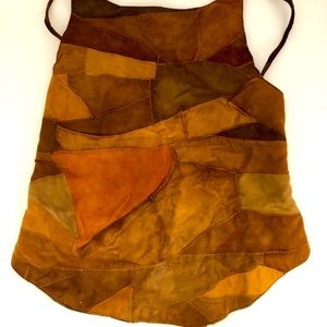 Strappy Suede Leather Festival Tank-Top
